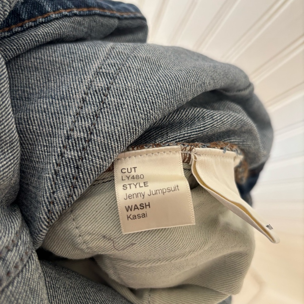 Reformation Size 6 Denim Jenny Jumpsuit - Picture 7 of 8